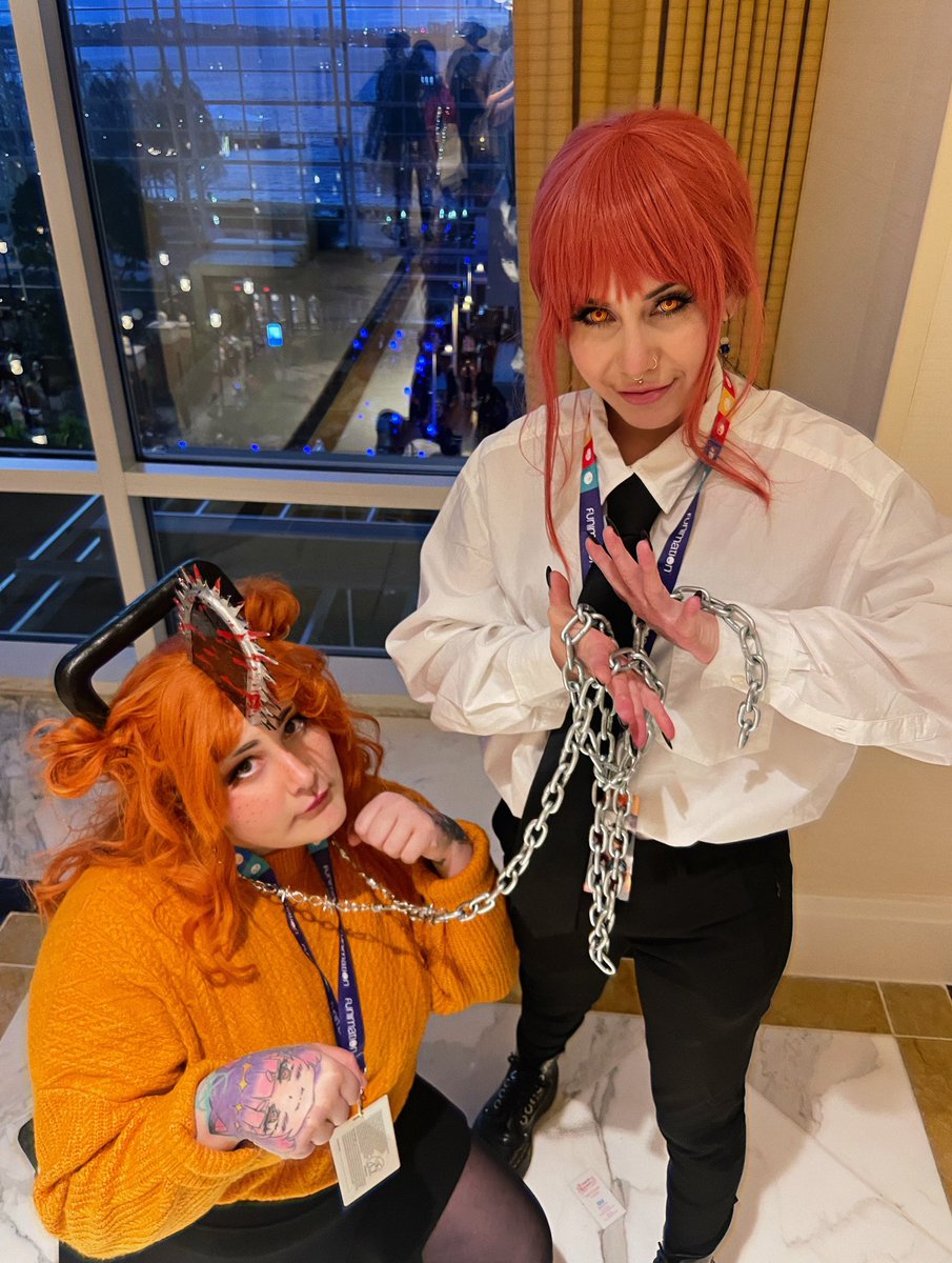 melseacheekins's tweet photo. i'm so happy my sister made me cosplay such a cool anime. and cool characters. and this power cosplay made me so happy 🤗🥰 https://t.co/c6HXlmNuyJ