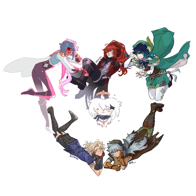 The heart collab  and my poorly render Venti haha! #GenshinImpact #Venti  