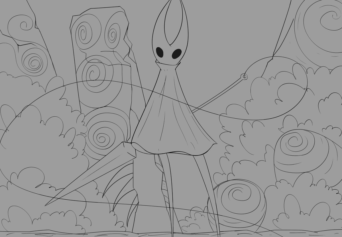 gab_nart's tweet photo. Hornet wip 

#hollowknightart #hollowknight https://t.co/FDz4B3076a