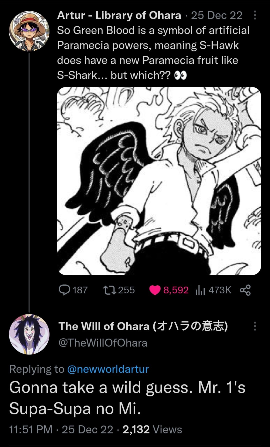 The Will of Marco (マルコの意志) on Twitter "My wild guess was right. SHawk