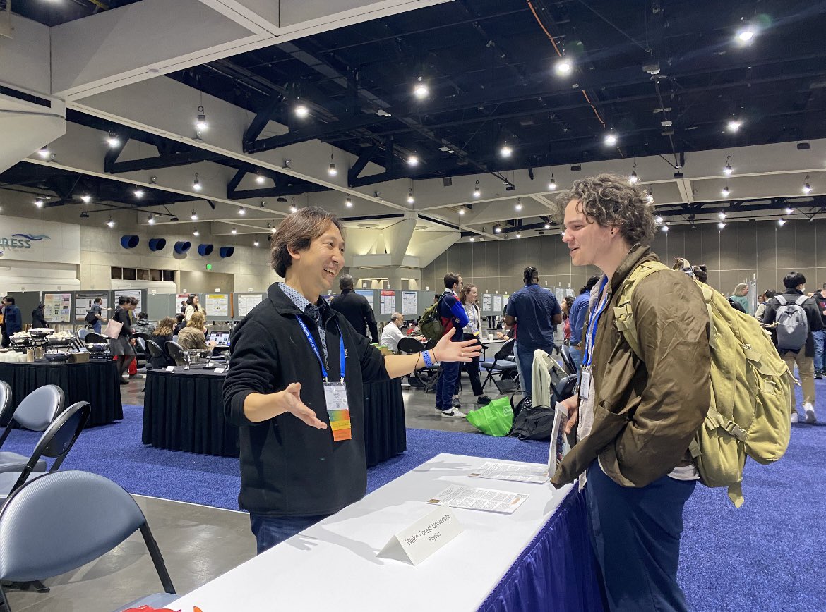 wfuphysics's tweet photo. Professor Sam Cho acting as a #wfuphysics representative at the Biophysical Society Annual Meeting in San Diego, CA. https://t.co/qyxZCltP1x