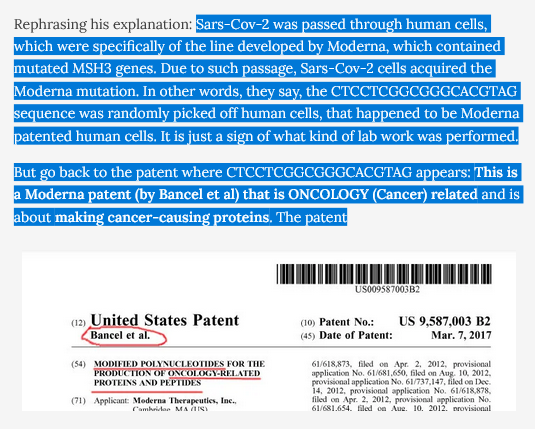 HateTheMachine's tweet photo. A Joke that'll not stand test of time
"You can handle a little #Moderna"
https://t.co/FzmUmNqztJ
#SarsCov2 cells acquired Moderna mutation #CTCCTCGGCGGGCACGTAG
Moderna, #MSH3
https://t.co/omvQfQemBj
https://t.co/FzmUmNqztJ
#mRNA in blood after 28 days
https://t.co/rjMx37qXyl https://t.co/jIk2Ejphkx