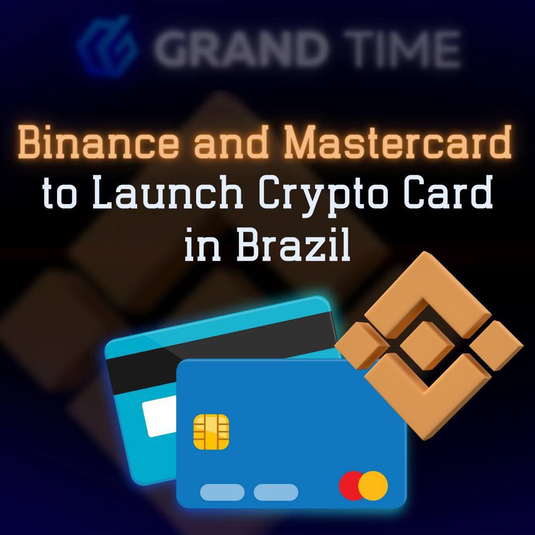 Binance has partnered with payment giant Mastercard to launch a prepaid card in Brazil. #crypto #cryptocurrency #grand #grandtime #launchpad #investors #investments #trader #token