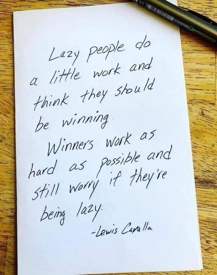 AllistairMcCaw's tweet image. Lazy people 😴 vs Winners 😎