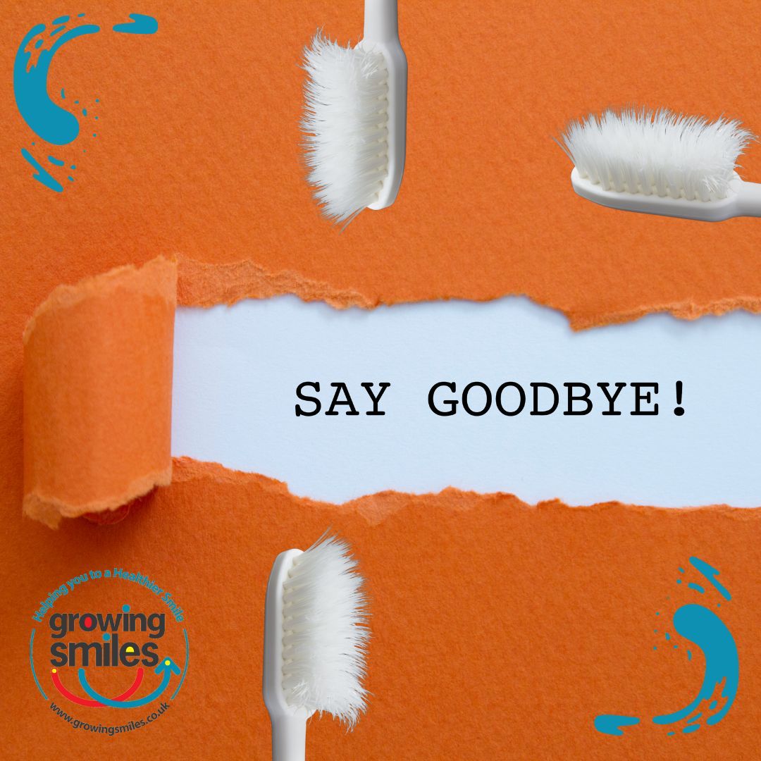 growingsmilesuk's tweet image. It’s time to change your toothbrush when the bristles start to splay. Help make it last longer by rinsing and nipping bristles together after use. #growingsmilesuk #dentaltips #toothbrushtips