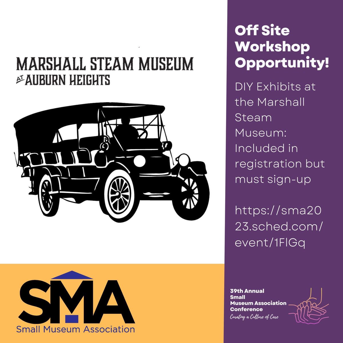 smallmuseums's tweet image. Photo dispatch from the DIY Exhibits 2.0 Workshop at @MarshallSteam 👋🏼🚙📸 #SMA2023 #SmallMuseums