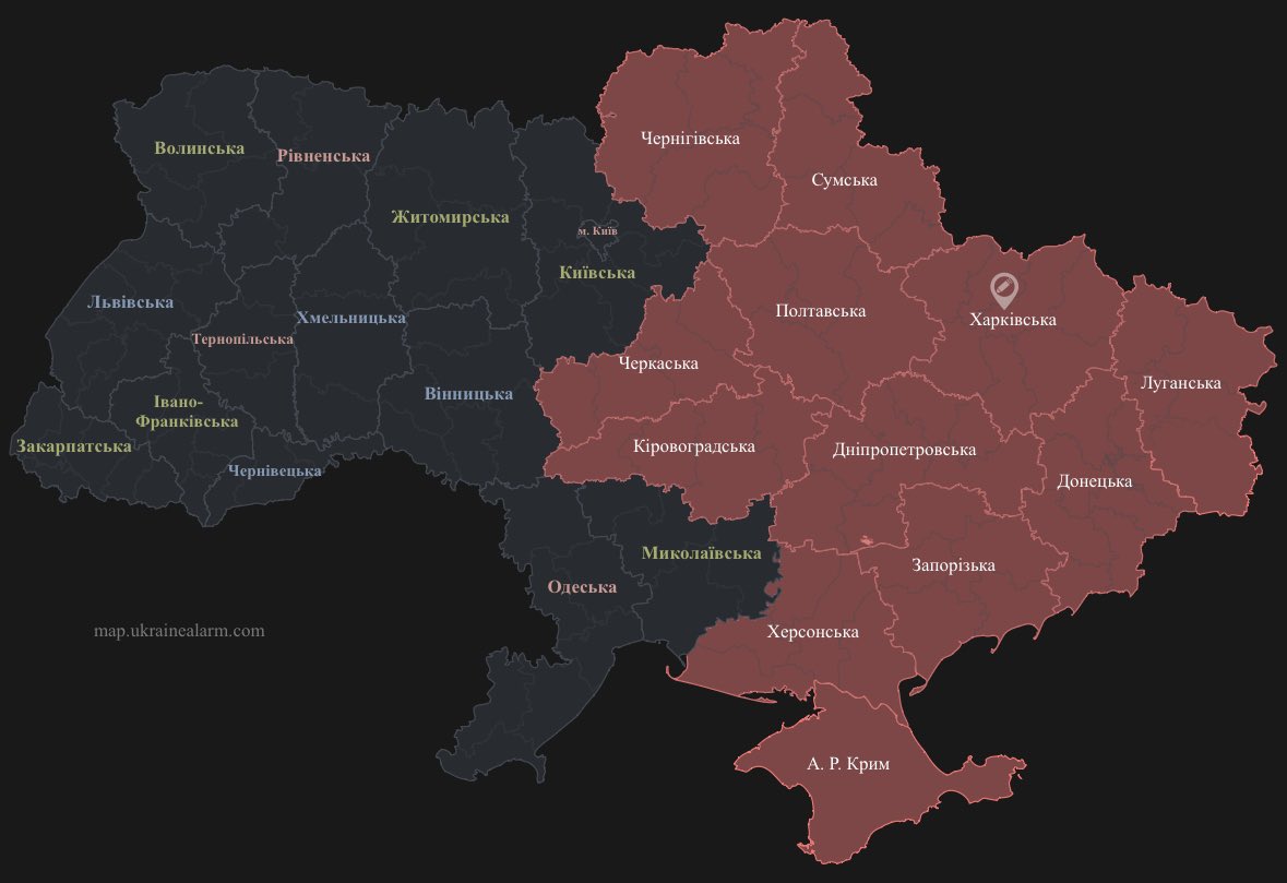 IrynaVoichuk's tweet photo. Right now there is a threat of missile attack in many regions of Ukraine.
#RussiaisATerroristState https://t.co/xzPrYfipyq