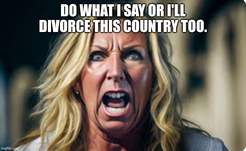 flowabug's tweet photo. @JoJoFromJerz Marjorie is trying to get red states to secede. 🙄 https://t.co/2ofVemqU6Y