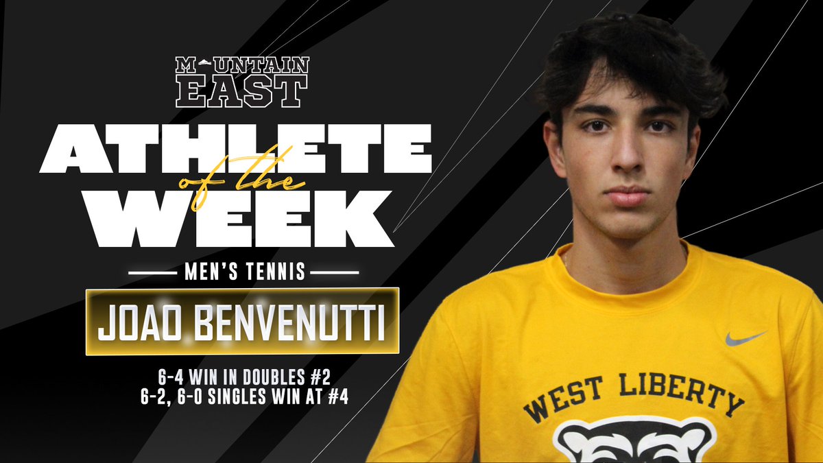 🎾⭐️ Joao Benvenutti has been named the MEC Men's Tennis Athlete of the Week!

📰 hilltoppersports.com/news/2023/2/20…

#GoWLU | <a href="/WLU_MTennis/">West Liberty Men’s Tennis</a>