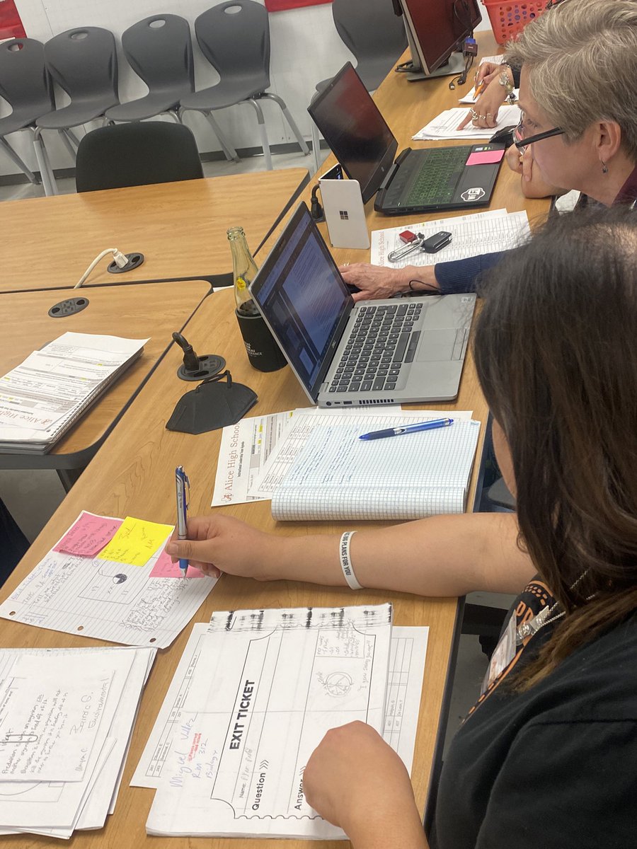 Alice HS in action—analyzing student in ILT!  The depth of these conversations 🤩 I am excited for the impact of the next steps on student learning. <a href="/AliceISD/">Alice ISD</a> <a href="/NIETteach/">National Institute for Excellence in Teaching</a>
