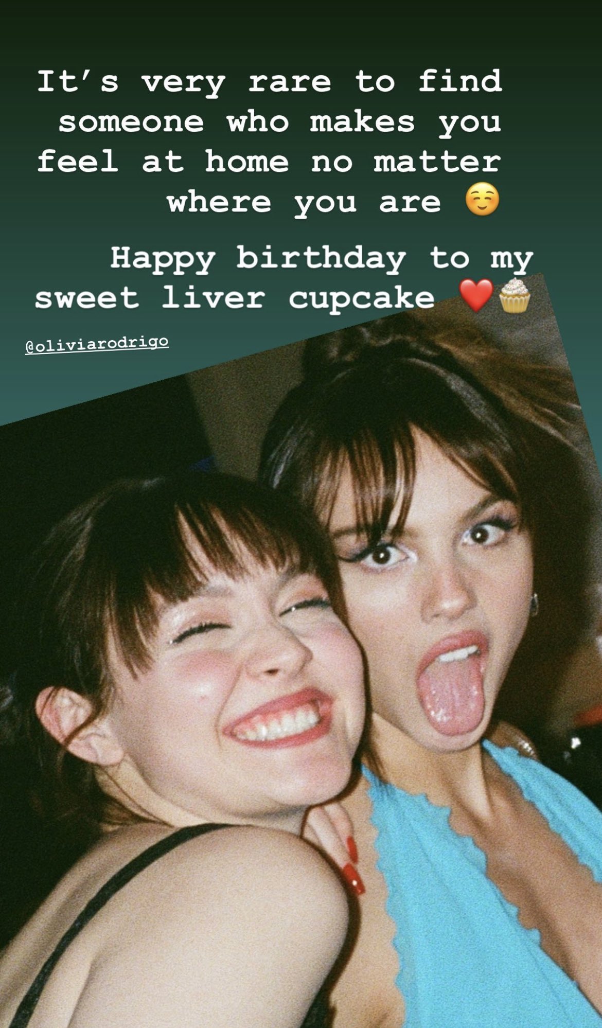 NEW: olivia rodrigo wishing her best friend iris apatow a happy birthday,  via her instagram stories!!!! october 12th, 2023 ⤑ follow me…