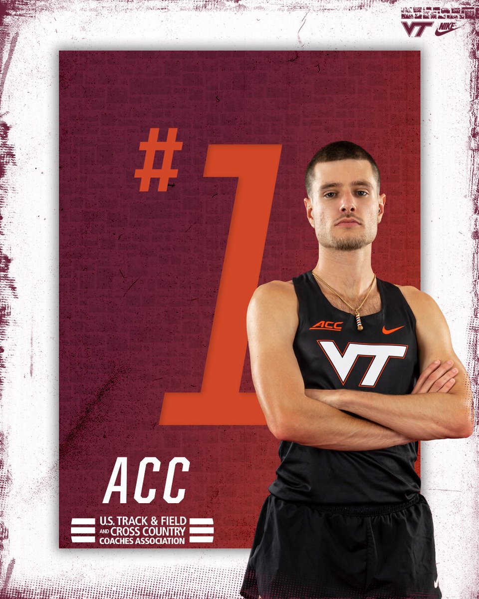 HokiesTFXC's tweet photo. 𝗠𝗲𝗻'𝘀 𝗨𝗦𝗧𝗙𝗖𝗖𝗖𝗔 𝗥𝗮𝗻𝗸𝗶𝗻𝗴𝘀
1️⃣ ACC 
1️⃣ Southeast Region 

#Hokies 🦃 https://t.co/8miDy7m8cS