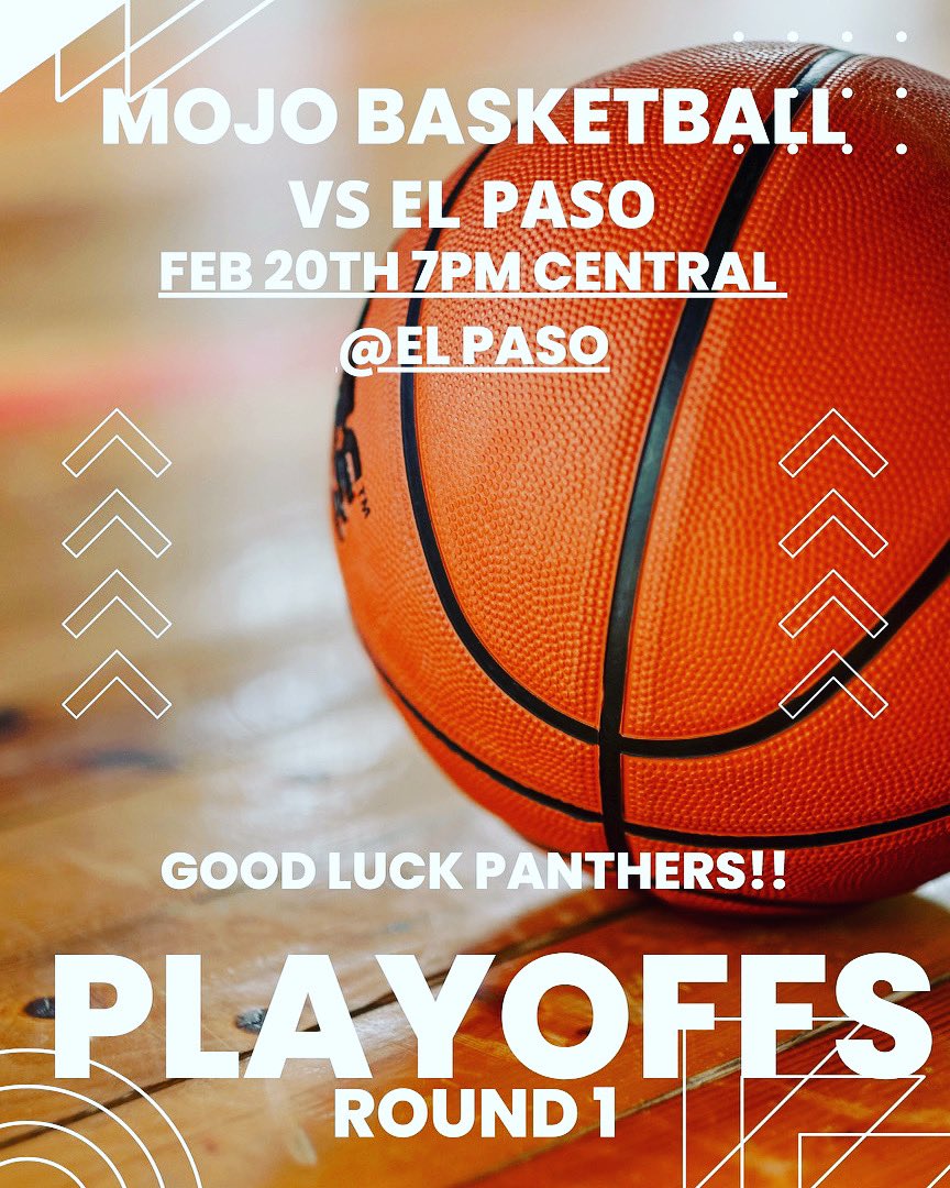 🏀 Playoffs! 🏀

Make sure to go out to El Paso tomorrow and support our Panthers as they take on the Cougars!
