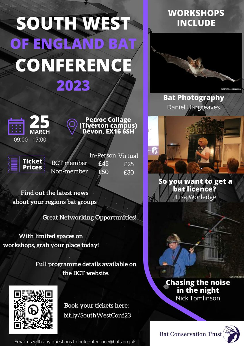 _BCT_'s tweet photo. New workshops are available to book for the SW Bat Conference 2023! Covering Widlife Gardening, Sound Analysis and an Intro into Mist Nets &amp; Harp Traps. You really are spoilt for choice!

To book you place https://t.co/woVXs82Qno 
#gardening #wildlife #bats #mistnets #harptraps # https://t.co/3Kya3504j6