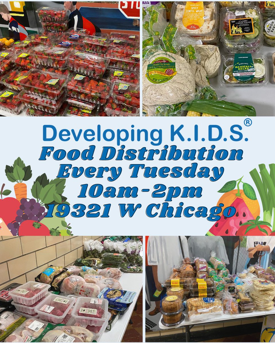 Developing_KIDS's tweet photo. 🍅🍝Our food distribution is 10a-2p every Tuesday, Food from #TraderJoes. Come by tomorrow and grab what you want. At 19321, W Chicago, Detroit, MI.  #share (There are no eligibility requirements.)
-
#DevelopingKIDS #nonprofitorganization #healthycommunity https://t.co/HoOi3tcZGk
