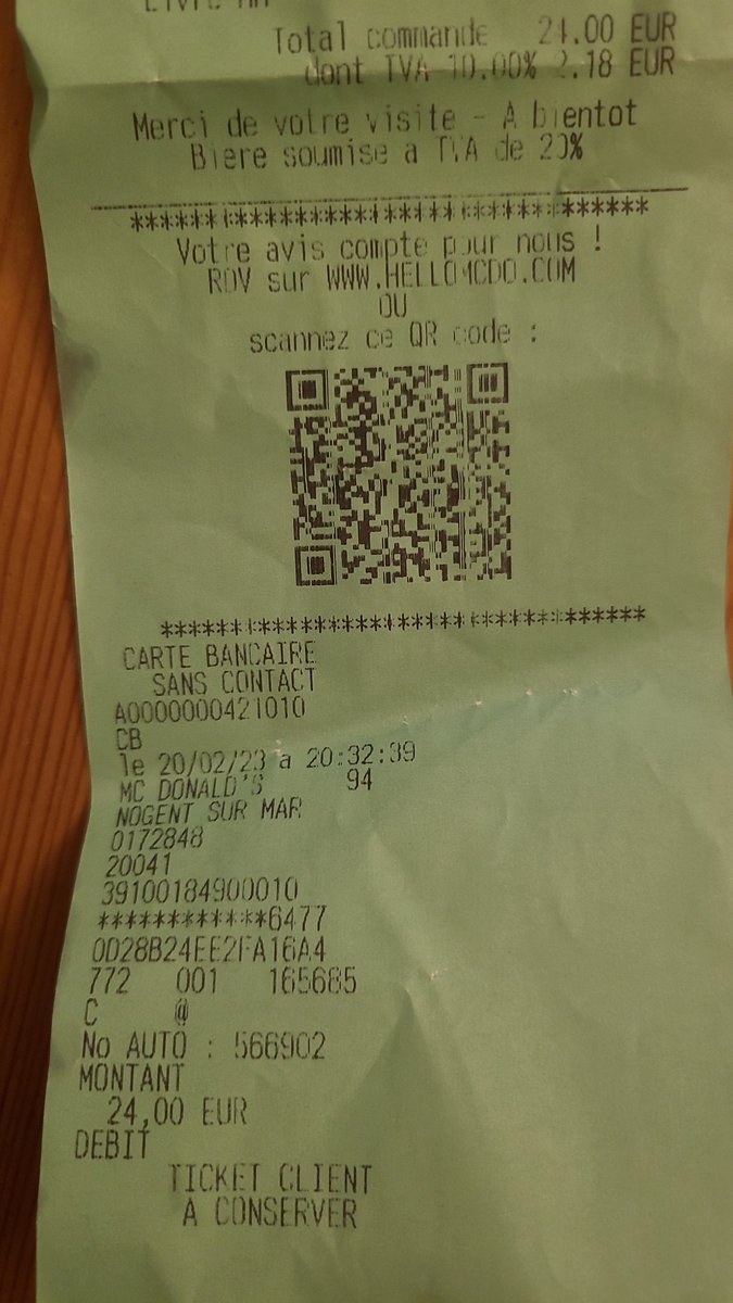 s4uroon's tweet photo. Bonjour @McDonaldsFrance j'ai besoin d'aide.
Après avoir commandé à emporter ce soir au McDo de @Nogent94130 je me rends compte qu'il n'y a pas les étiquettes pour le jeu #CodeCine
Comment peut-on faire pour récupérer les vignettes ?
Merci pour votre aide https://t.co/rqhz0of4q2
