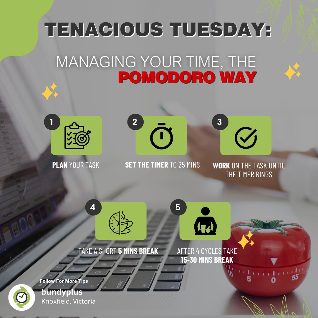 MidnightEngine1's tweet image. Time management with the Pomodoro technique is like taking your first steps as a baby.👌💚 At first, you won&apos;t know how to do it, and you might fall on your face a few times before you figure it out.🧐 

#bundyplus #workforcesolutions #timeandattendance #timesheets #automation