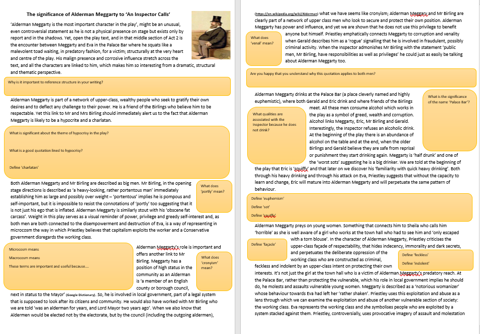 🌟AIC Characters who appear in name only🌟🧵
I’ve written about Alderman Meggarty before. He's at the structural heart of the play, in the rotten centre of a dangerous web of vice that infects each character. 

Yet, this year, my students are asking: Who is Charlie Brunswick? 1/