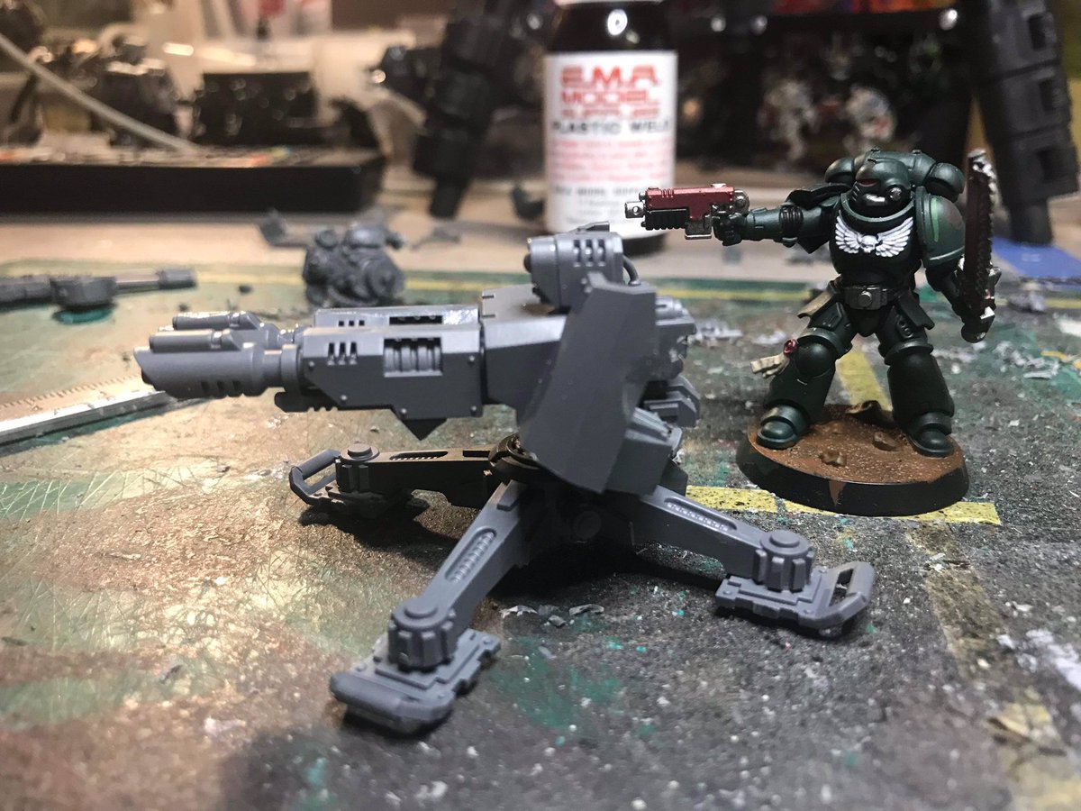 tiffanyszoneuk's tweet photo. Turned the firestrike servo turret into a kind of SM Tarantula sentry gun. #warhammer40k #warhammercommunity #warhammerimperium #warmongers #spacemarines #firestrikeservoturret #tarantulasentrygun #kitbash #kitbash40k #conversion #adeptusastartes #darkangels #wargaming https://t.co/bjWrScMYzr