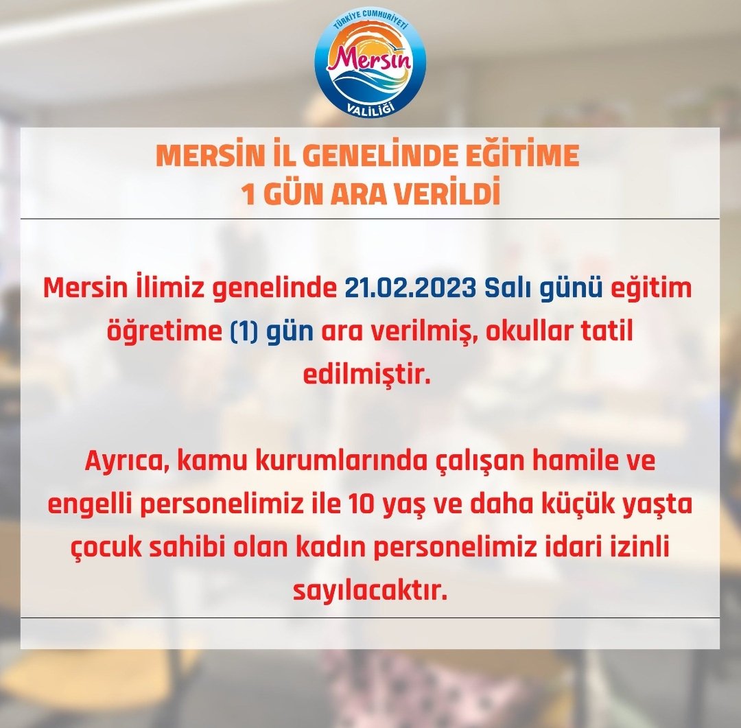 #mersin #tarsus #meb #deprem 
<a href="/MersinValiligi/">Mersin Valiliği</a>