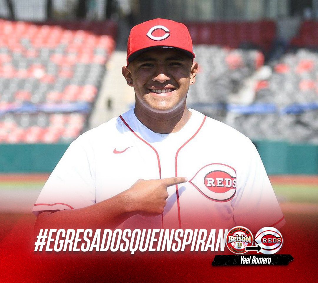 DiablosRojosMX's tweet photo. Yael Romero, egresado de la @AcademiaAHH ha firmado con @Rojos de Cincinnati, muy orgullosos de nuestros peloteros formados en casa, demostrando que en la CDMX hay mucho talento también👹 Yael tiene 17 años y juega se desempeña en el infield. #EgresadosQueInspiran https://t.co/3jvr4YMDUE