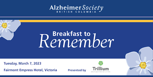 Join us at Breakfast to Remember at the Fairmont Empress in Victoria on March 7! You can make a difference for the 85,000+ British Columbians living with #dementia. Register today:

bit.ly/3WNip3u