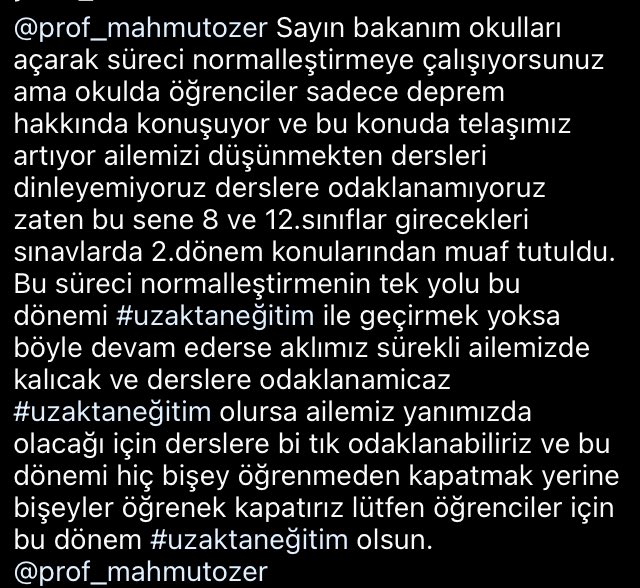 mrbbnmrt0's tweet photo. Çok doğru söylemiş arkadaş #70ildeOkullarKapatılsın https://t.co/U59QSQLyxc