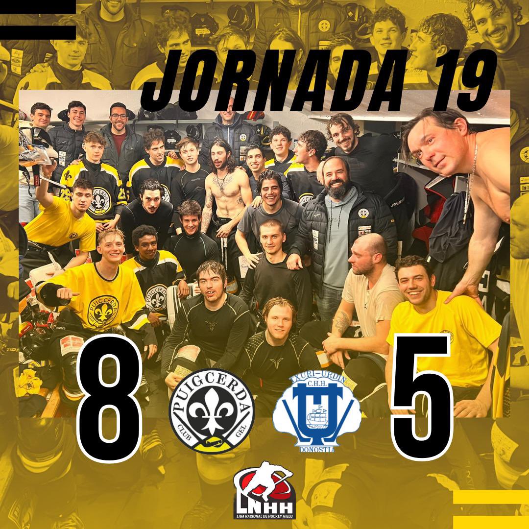 C.G. Puigcerdà 1958 (@cgpuigcerda1958) on Twitter photo ⚡ RESULTATS CAP DE SETMANA ⚡
JORNADA 19 - LNHH Loterías 🔴
<a href="/cgpuigcerda1958/">C.G. Puigcerdà 1958</a> 8️⃣ - 5️⃣ <a href="/Txurihockey/">CHH TXURI URDIN IHT</a>
Amb aquesta victòria, l’equip masculí certifica el seu pas al play-off. S’enfrontarà al <a href="/clubhielojaca/">Club Hielo Jaca</a> a les semifinals.
#SomhiCGP #CGP ⚡ RESULTATS CAP DE SETMANA ⚡
JORNADA 19 - LNHH Loterías 🔴
<a href="/cgpuigcerda1958/">C.G. Puigcerdà 1958</a> 8️⃣ - 5️⃣ <a href="/Txurihockey/">CHH TXURI URDIN IHT</a>
Amb aquesta victòria, l’equip masculí certifica el seu pas al play-off. S’enfrontarà al <a href="/clubhielojaca/">Club Hielo Jaca</a> a les semifinals.
#SomhiCGP #CGP