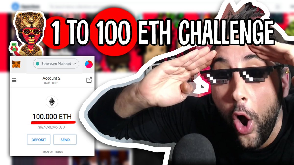 MisterBigshot's tweet photo. We are LIVE 

1-100 ETH challenge Day 1 https://t.co/rxDhjIyW6C