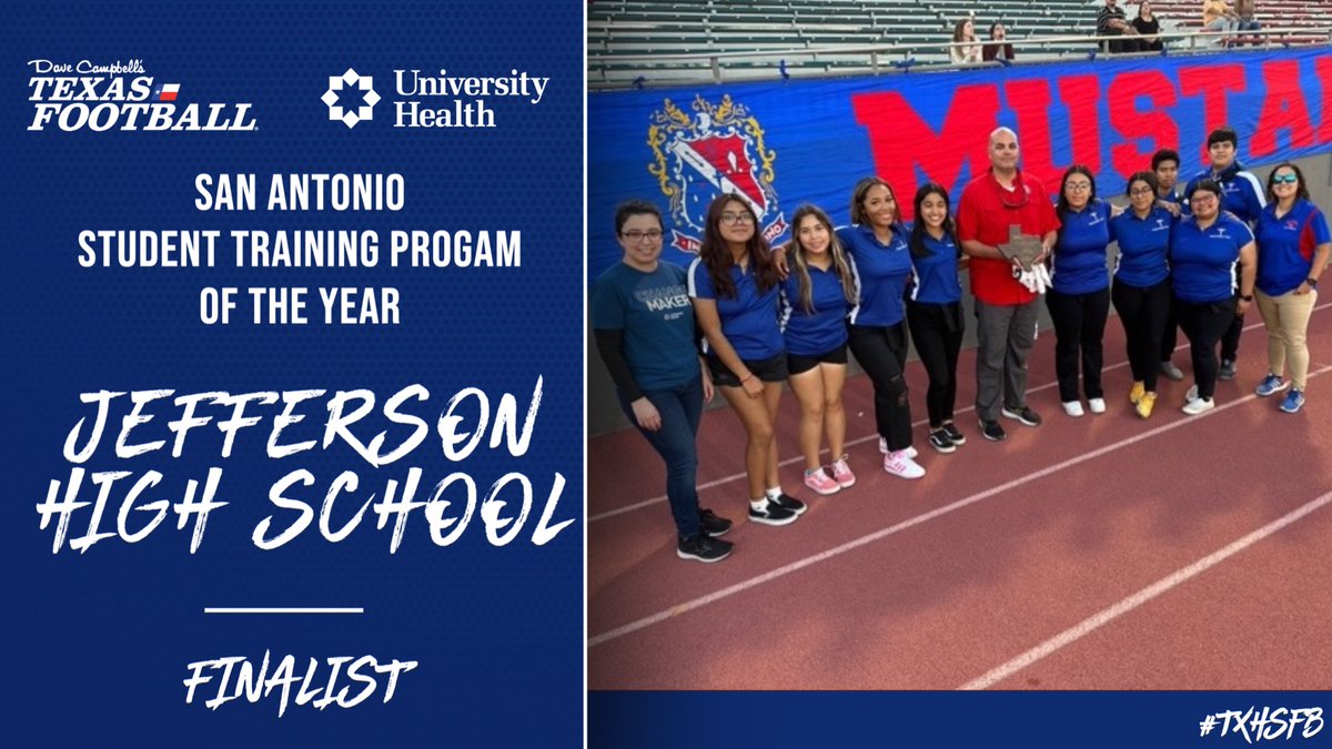 ib_jefferson's tweet photo. Vote for Thomas Jefferson HS as the San Antonio Student Training Program of the year! ♥️💙 Love our Trainers!
https://t.co/NIs74TSkHt https://t.co/xGxFhdZNda