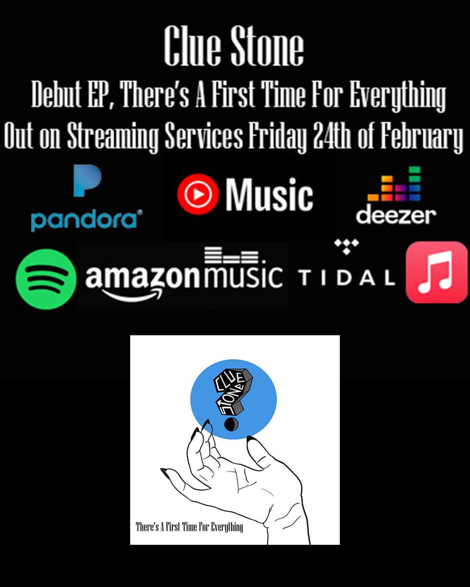 My debut EP will be out on streaming services this Friday!
Check it out on Spotify, Apple Music, Amazon Music, Deezer, YouTube Music, Tidal and (if youre in America) Pandora!
#cluestone #music #band #Spotify #applemusic #deezer #amazonmusic #tidalmusic #youtubemusic #pandoramusic