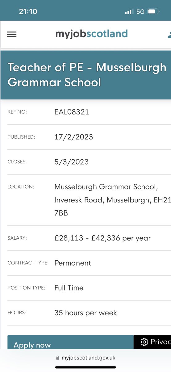 Looking to join a vibrant, dynamic &amp; forward thinking HWB faculty in an ambitious &amp; collegiate school? The next step in your career could be with us myjobscotland.gov.uk/councils/east-…