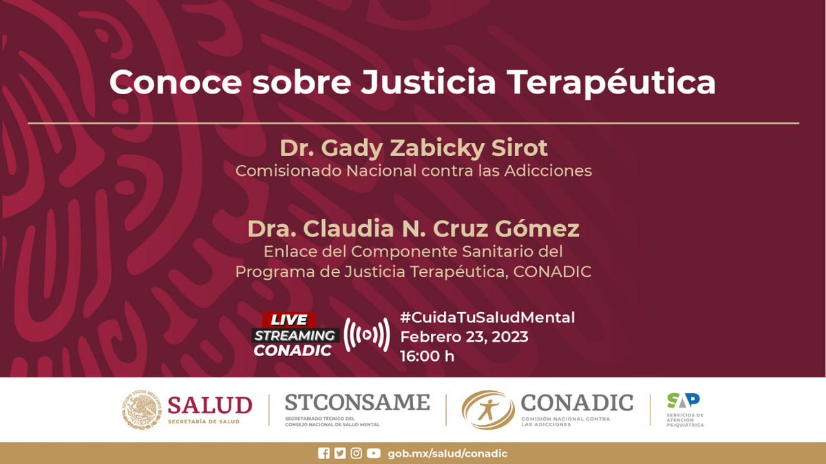 CapaAlianzaMty's tweet photo. El programa de justicia terapéutica plantea sanar y reintegrar a la sociedad a las personas que consumen sustancias.

Te esperamos en el #FBLive: Conoce sobre Justicia Terapéutica, con el Dr. 
@Zabicky y la Dra. Claudia Cruz, de la #Conadic. #CapaAlianza #CapaNL https://t.co/pSZvxepsab