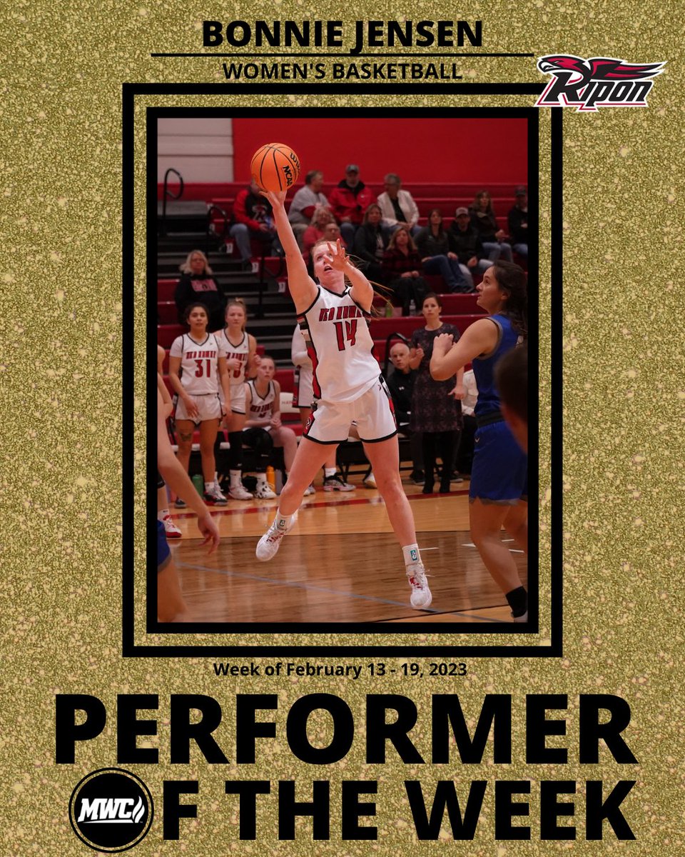MWCSports's tweet photo. MWC Women's Basketball Performer of the Week: Bonnie Jensen, Ripon College @RiponRedHawks https://t.co/MBTfFJE3KH