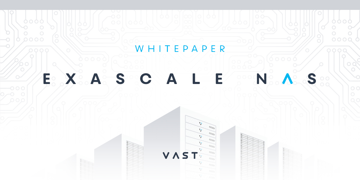 VAST_Data's tweet photo. With #UniversalStorage, you can build embarrassingly parallel, exascale capacity.
Download our Exascale NAS White Paper to learn how now, with VAST, NAS storage architectures can be simple, scalable and ultra-high performance.
Download here โก๏ธ https://t.co/ekfxyOCNr1 https://t.co/Ma9lVWNKSk