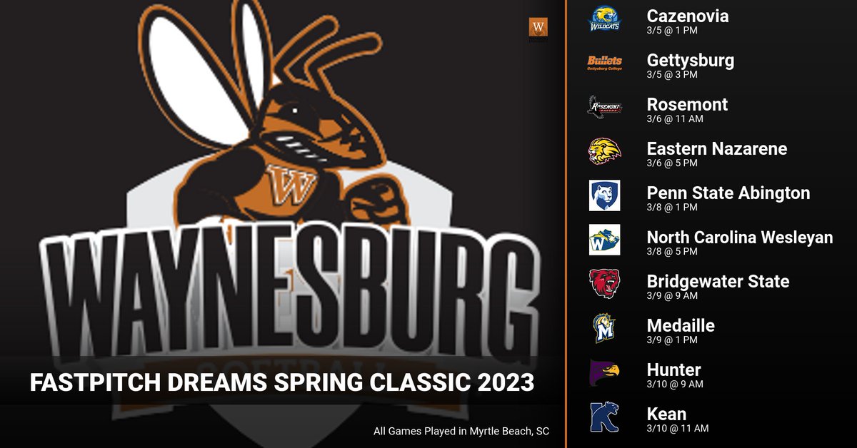 Our 10 game slate for the 2023 Fastpitch Dreams Spring Classic in less than 2 weeks, facing off against teams with a combined 2022 record of 220-155-1. It's almost time to #JacketUp 🐝