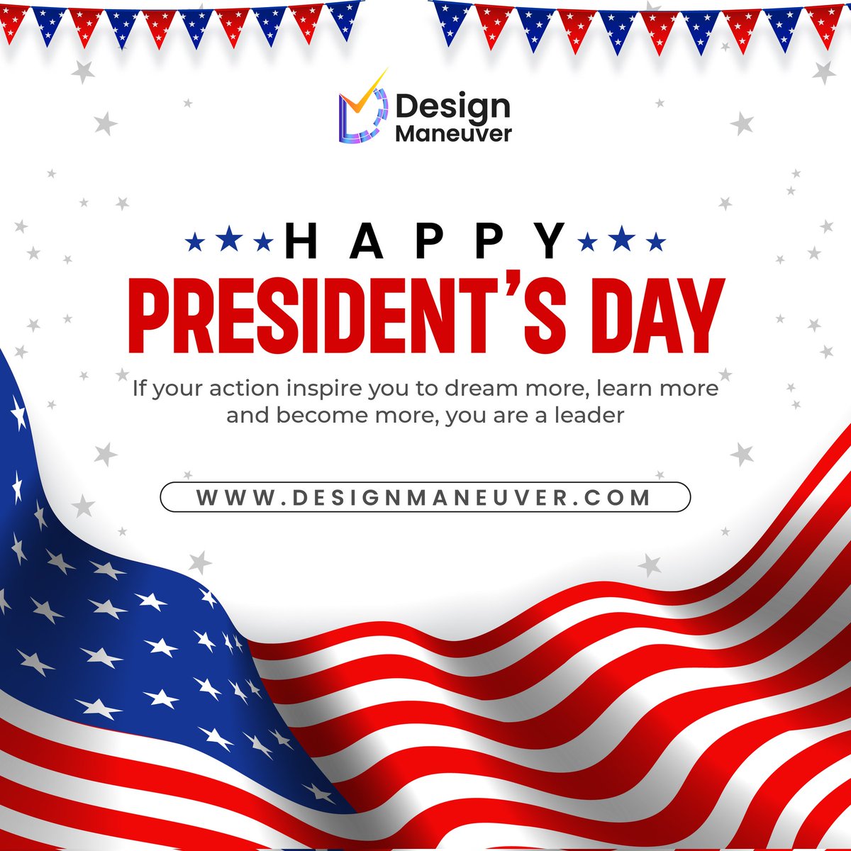 DesignManeuver's tweet photo. Happy Presidents' Day! Today we honor and celebrate the leaders who have guided our nation throughout its history. 

#PresidentsDay #USA #history #desigmaneuver https://t.co/YsV8Z03zDU