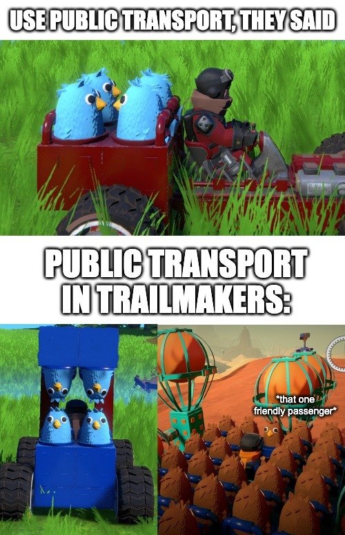 The Chirpos really love being driven home, but you need to have enough seats prepared for them! 🚌 #leaks #expansion #npc