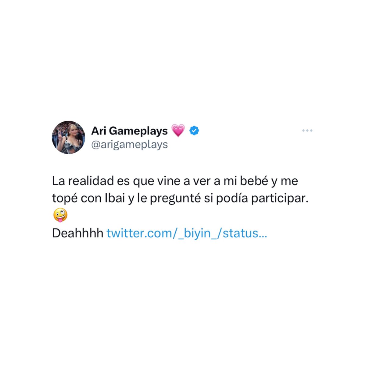 ARlYlN's tweet photo. 💗• Ari vía Twitter hace un año! (20 de Febrero de 2022) https://t.co/gy717MlFHy