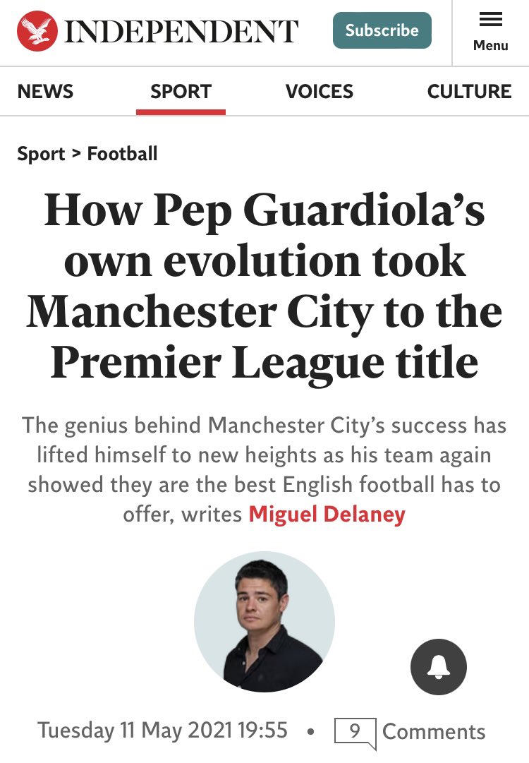 Mike_RMCF's tweet photo. Hi pal.   @MiguelDelaney 

Me again.  

Same not apply to City whilst you were gushing over Pep? 

Hope this helps https://t.co/G0UPMnmgnf