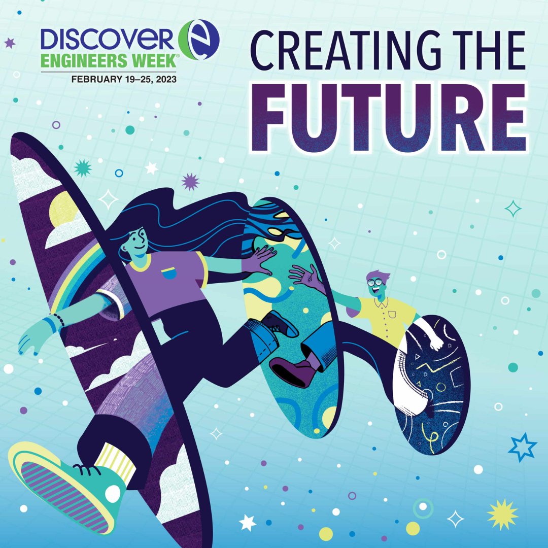 Happy Engineers Week! EWeek celebrates engineers &amp; encourages students to learn more about engineering. The EWeek 2023 theme is Creating the Future, and takes place Feb 19-25, 2023. Learn more at discovere.org/engage/enginee… and nae.edu/270029/-NAE-Ce… 
#EWeek2023 #CreatingTheFuture