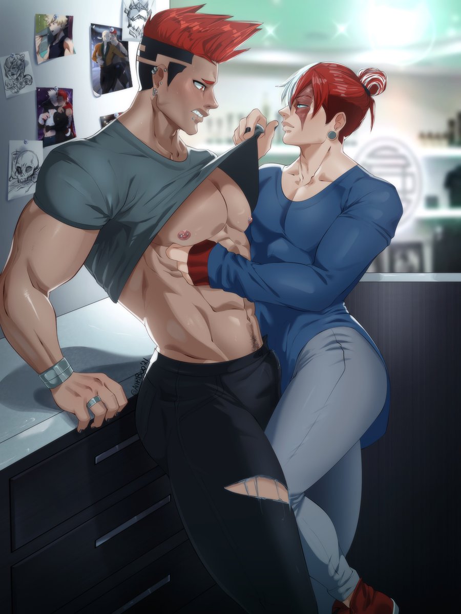 DaAntiBoo's tweet photo. Oh the sexual tension between Kiri and Shoto are…rock hard! 
-
My collab with @sxgoovibes for the @KiriTodoZine !! Oh it was so much fun doing this! 
-
Link to fic below https://t.co/TzRVPGsASe