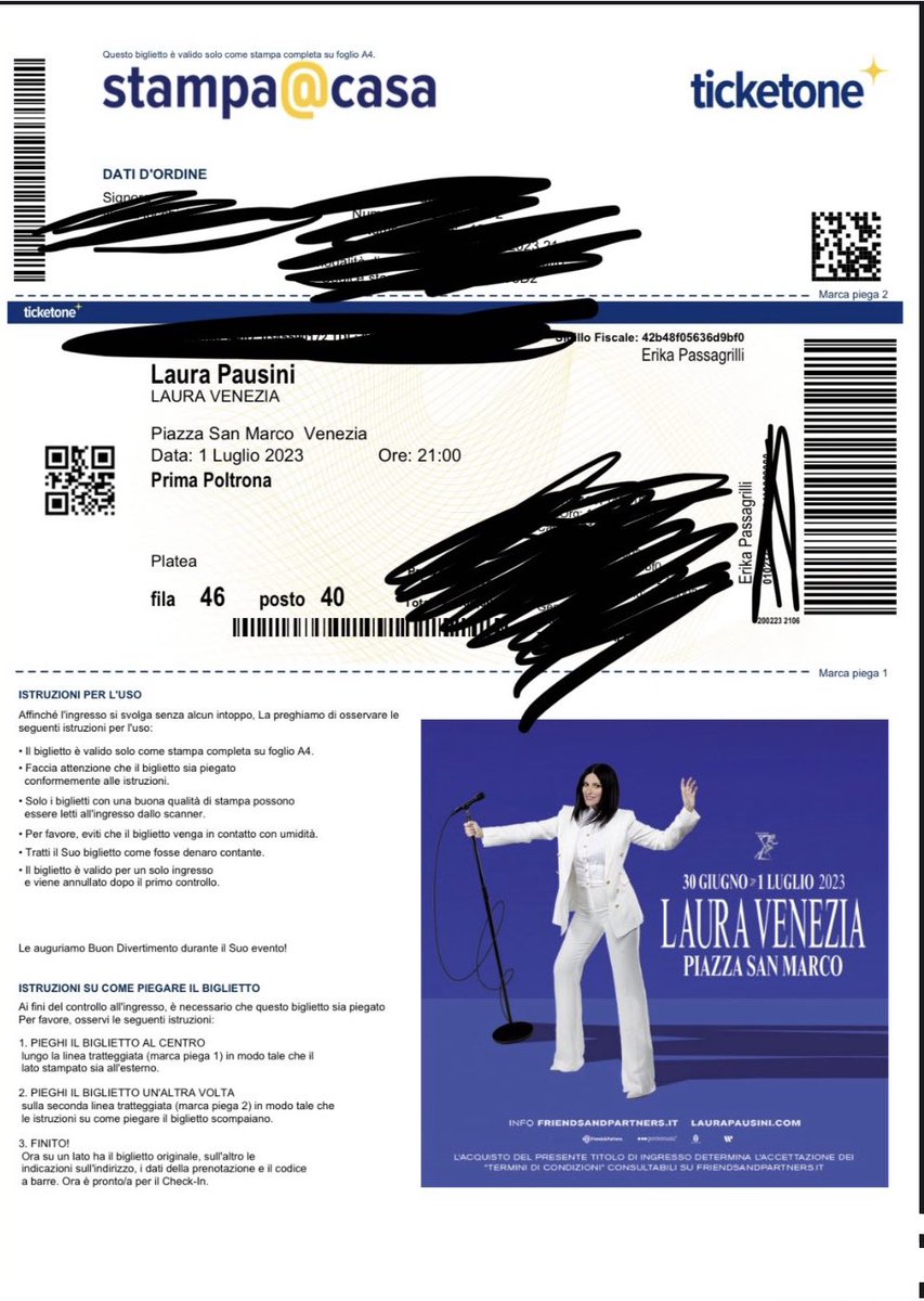 ErikaPassa's tweet photo. Tripletta @LauraPausini  3 su 3. Ci vediamo a Venezia https://t.co/bOYLSJggzo