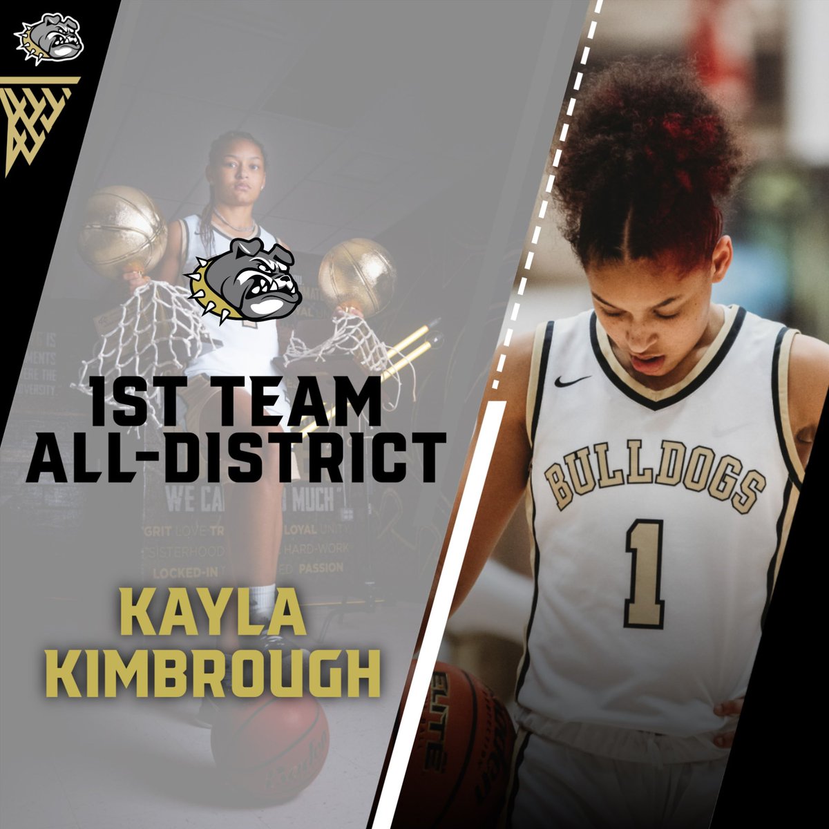 Congrats to <a href="/KaylaKimbrough3/">Kayla Kimbrough</a> for being named 1st Team All-District! <a href="/Coach_Rager/">Matt Rager</a> <a href="/RCISDAthletics/">Royse City ISD Athletics</a> #RCGBB