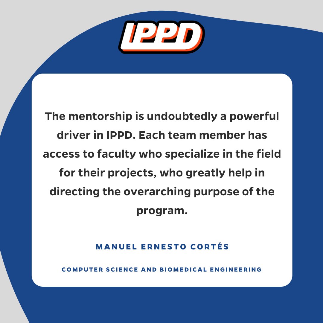 ufippd's tweet photo. Our student spotlight this week is Manuel Cortés! He is pursuing a Computer Science degree and a Biomedical Engineering degree. He's on team F.A.S.T. and his project sponsor is Fanatics.

His hobbies include participating in triatholons and reading.
#ufippd #GatorEngineers 🐊 https://t.co/AFgskARxZO