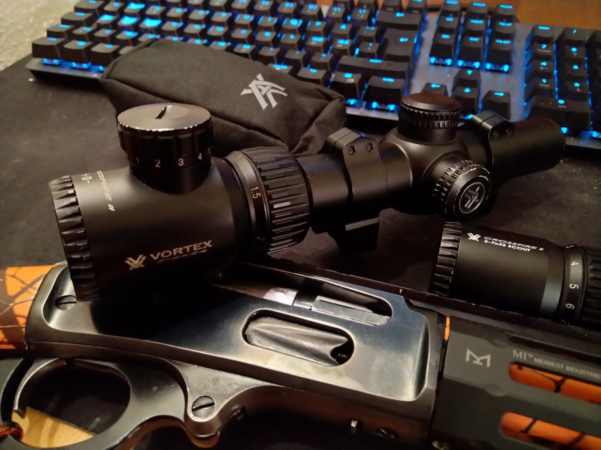 BMagnet1337's tweet photo. Hey @VortexOptics! Just bought a rifle that had a 1-4x24 Crossfire II on it, and I have no idea what the previous owner may have done to it. There is dust inside and the lenses in the ocular are loose! Is it a VIP fix? Good thing I planned on using my Crossfire II 2-7x32 Scout! https://t.co/H7ovwcIdqL
