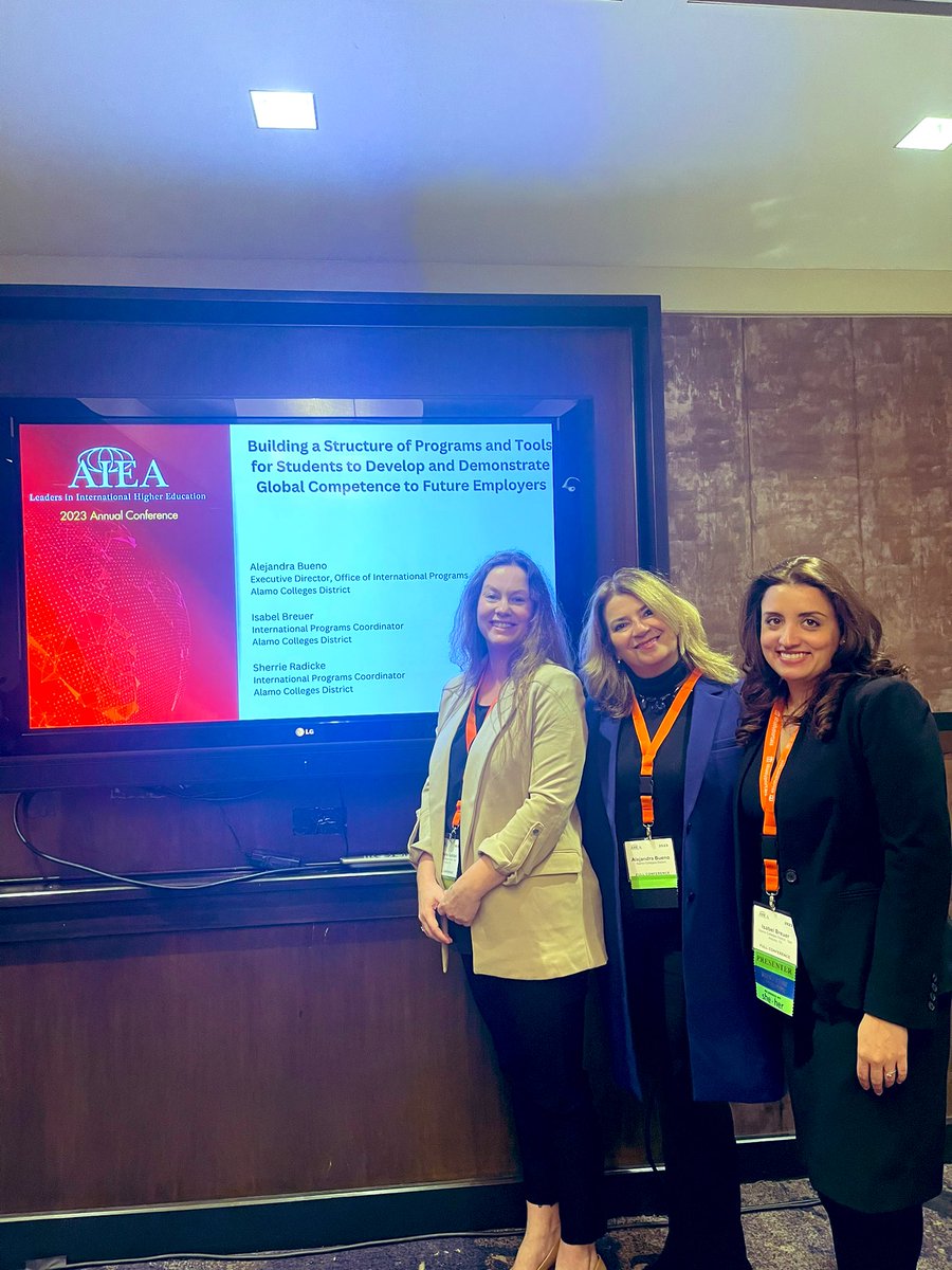 At #AIEA2023 Conference sharing  with colleagues from across the world 🌍 the work <a href="/AlamoColleges1/">Alamo Colleges District</a> has been doing to make global learning available for all our students!