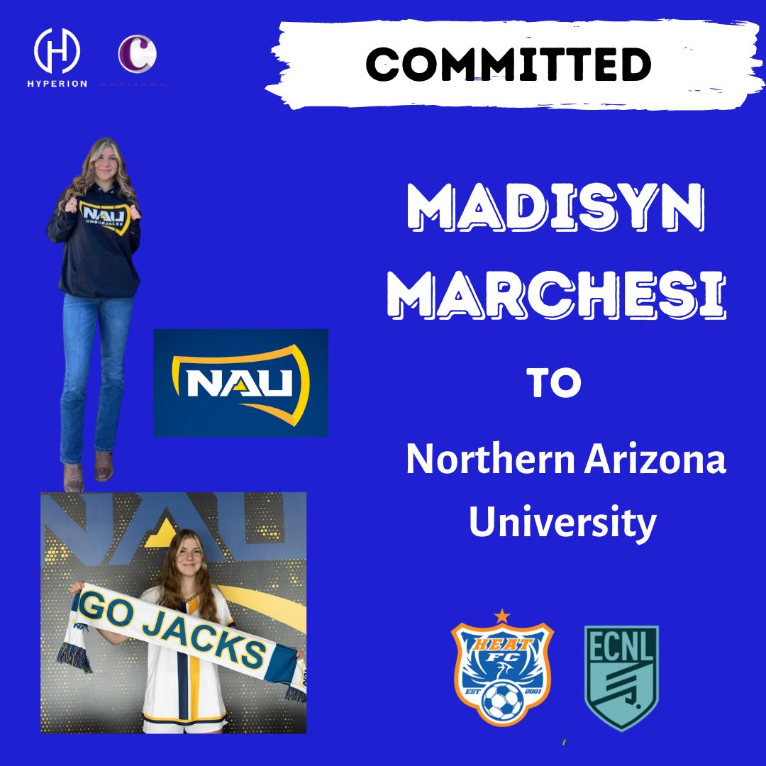LVHEATSURFSC's tweet photo. Congratulations to Madisyn Marchesi, Heat G04/05 ECNL team, for her commitment to @NAUWomensSoccer! @ECNLgirls 
#WeareHeat #HeatFC #collegesoccer #Vegas #soccer https://t.co/WL91FadDaS