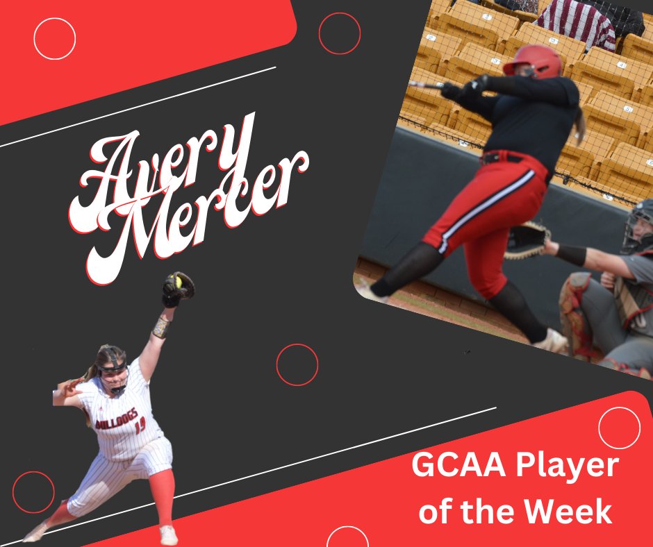 GMCJCSB's tweet photo. For the second time this season, @averymercer21 has been named @THEGCAA Player of the Week!!

.700 BA
15 RBI
2 Homeruns
3 Doubles https://t.co/jaomdLM2wA