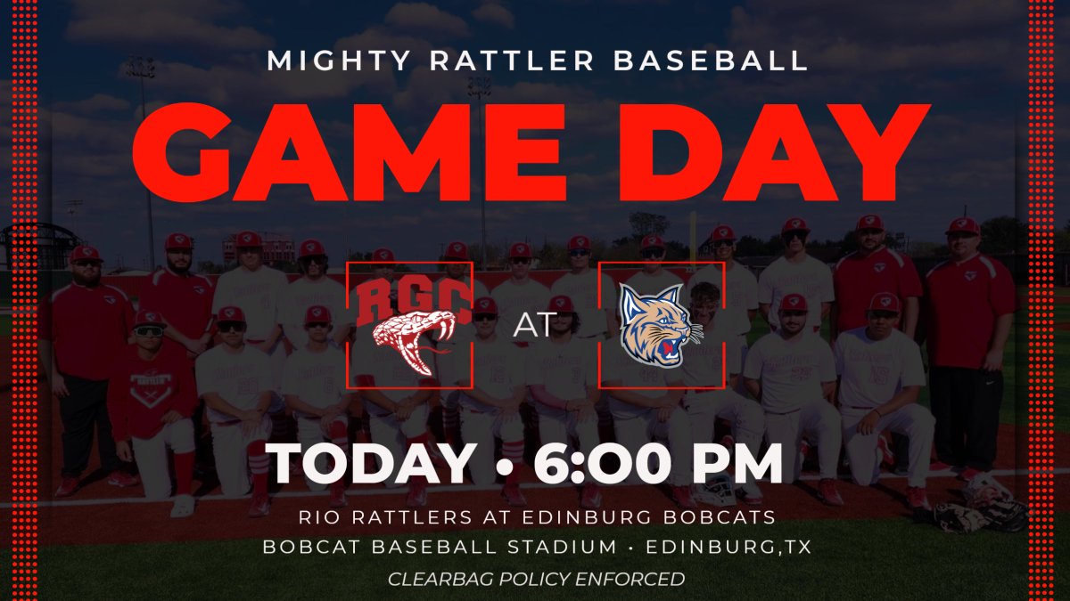 rgcg_athletics's tweet photo. GAMEDAY: Our Mighty Rattlers will travel west to take on the Edinburg Bobcats tonight at 6pm in their first non-district game of the season.  Best to our RHS Rattlers and coaches.  #goriogo @rgcgisd https://t.co/yNtOkhUZK6